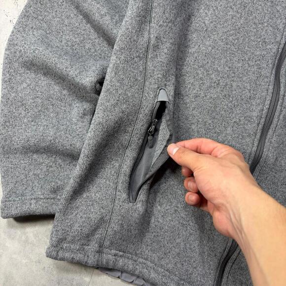 Y2K Grey Marmot Sherpa Lined Fleece Zip Up Hoodie - Picture 7 of 8